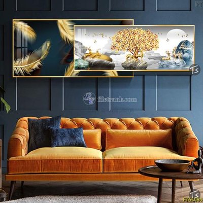 Download file Tranh treo tường lồng ghép hiện đại FT65084 (gốc) in mica bàn thờ