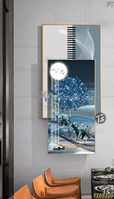 File ảnh Tranh treo tường lồng ghép hiện đại FT65109 (gốc) in backdrop sự kiện
