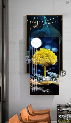 File tranh PSD Tranh treo tường lồng ghép hiện đại FT65120 chất lượng cao