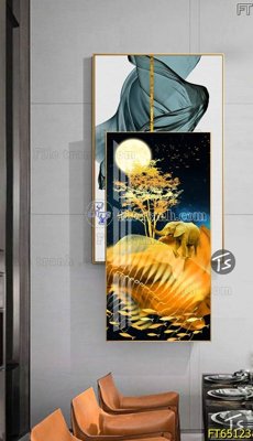 File tranh Tranh treo tường lồng ghép hiện đại FT65123 (ảnh gốc) in trần xuyên sáng