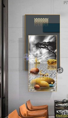 File in mica Tranh treo tường lồng ghép hiện đại FT65184 (bản gốc) làm vách ngăn