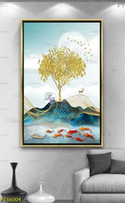 File gốc Tranh treo pha lê gương FT66004 (in ấn) màu sắc trung thực