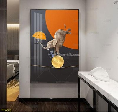 File in trần Tranh treo pha lê gương FT66011 (bản gốc) đại dương