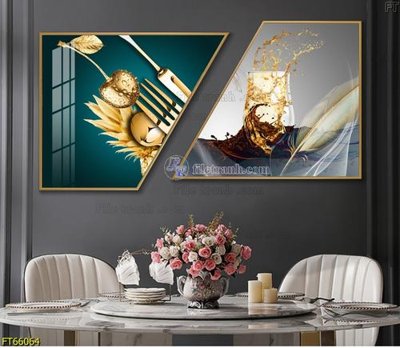 File ảnh gốc Tranh treo pha lê gương FT66064 không vỡ nét