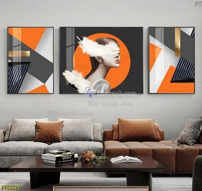 File ảnh Tranh treo pha lê gương FT66171 (gốc) dùng in Pano