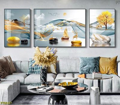 File tranh Tranh treo pha lê gương FT66197 (bản gốc) treo tường