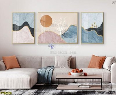 File in trần Tranh treo pha lê gương FT66208 (bản gốc) 5D