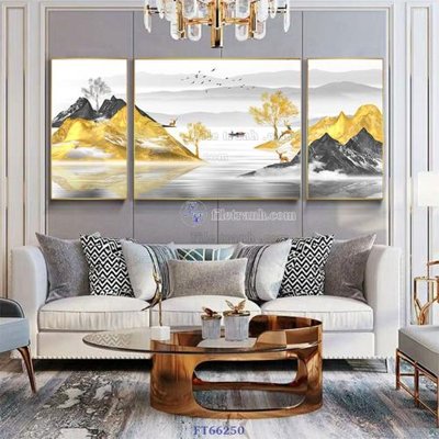 File in lụa Tranh treo pha lê gương FT66250 (tân cổ điển) Tranh treo pha lê gương FT66250