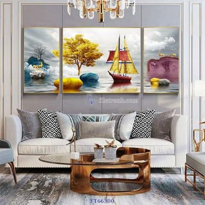 File gốc Tranh treo pha lê gương FT66300 (trang trí) phòng làm việc