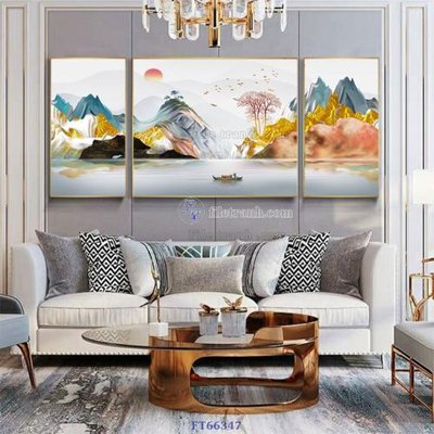 Ảnh gốc Tranh treo pha lê gương FT66347 (độ nét cao) in tráng gương