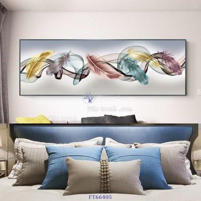 File in trần Tranh treo pha lê gương FT66405 (bản gốc) bầu trời