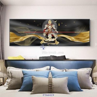 Hình ảnh file gốc in trần nhà Tranh treo pha lê gương FT66419