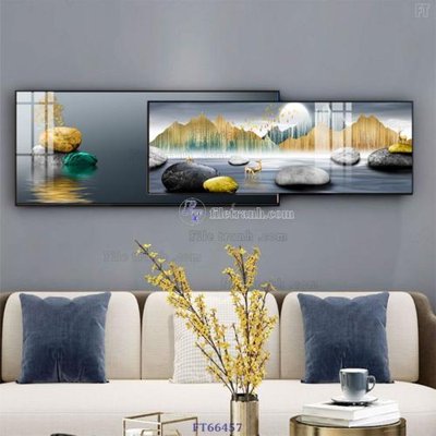 File tranh Tranh treo pha lê gương FT66457 (ảnh gốc) in trần nhà
