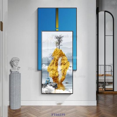 File gốc Tranh treo pha lê gương FT66539 (in mica) trang trí