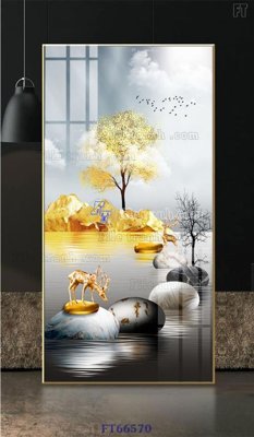 File gốc Tranh treo pha lê gương FT66570 (in tráng gương) hiện đại