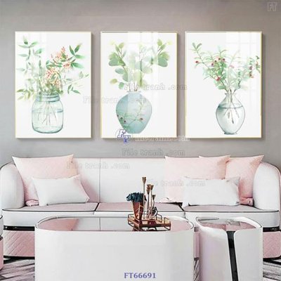 File tranh gốc in trần nhà Tranh treo pha lê gương FT66691 3D