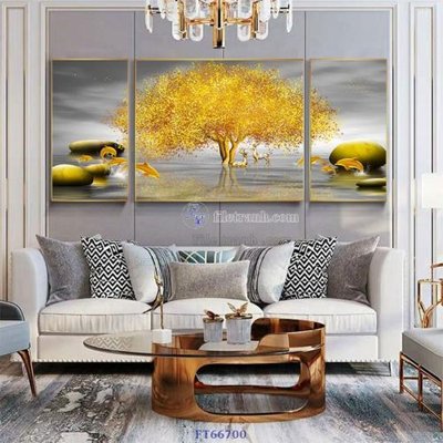 File in lụa Tranh treo pha lê gương FT66700 (tân cổ điển) Tranh treo pha lê gương FT66700