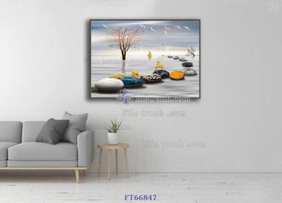 File in ấn Tranh treo pha lê gương FT66847 (bản gốc) cao cấp