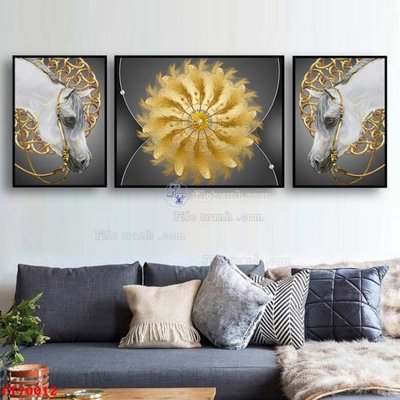 Tải file gốc in lụa Tranh treo hiện đại pha lê gương FT70012 siêu nét