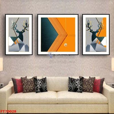 File tranh Tranh treo hiện đại pha lê gương FT70028 (gốc) in backlit film