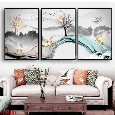 File gốc Tranh treo hiện đại pha lê gương FT70181 (cho in UV) siêu nét