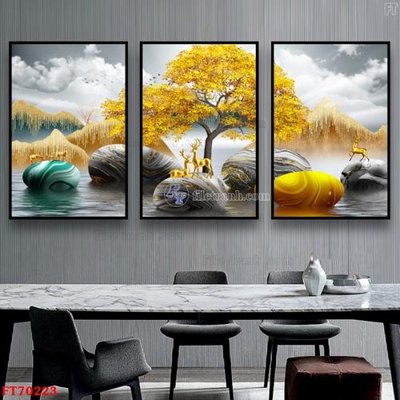 Tải file Tranh treo hiện đại pha lê gương FT70223 (ảnh gốc) in gạch men