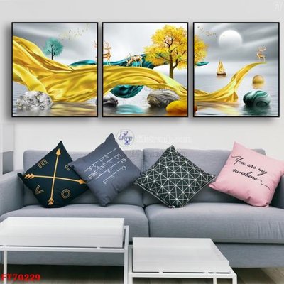 File ảnh Tranh treo hiện đại pha lê gương FT70229 (gốc) cho trang trí nội thất