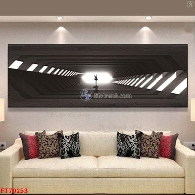 File in trần Tranh treo hiện đại pha lê gương FT70253 (bản gốc) hoa văn