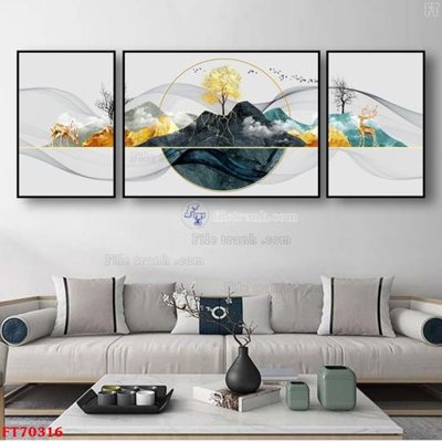 File tranh Tranh treo hiện đại pha lê gương FT70316 (gốc) chủ đề thành phố