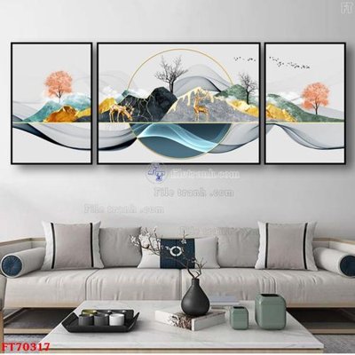 File gốc Tranh treo hiện đại pha lê gương FT70317 (trang trí) cho phòng khách