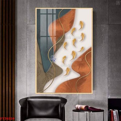 File in trần Tranh treo hiện đại pha lê gương FT70359 (bản gốc) trời sao