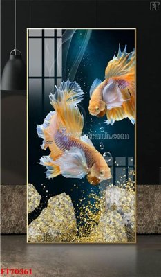 File tranh ảnh gốc Tranh treo hiện đại pha lê gương FT70361 dùng cho in khổ lớn