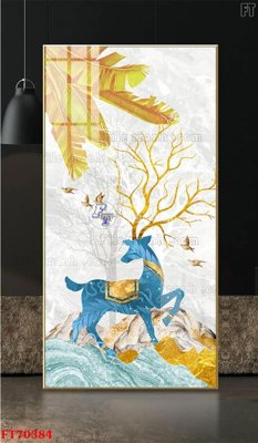 File gốc in ấn Tranh treo hiện đại pha lê gương FT70384 chuẩn màu CMYK