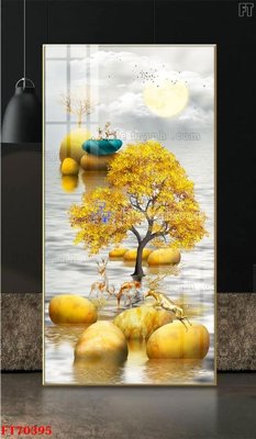 File in ấn Tranh treo hiện đại pha lê gương FT70395 (bản gốc) chất lượng cao