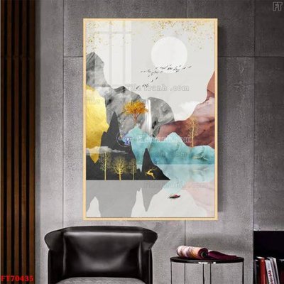 File tranh Tranh treo hiện đại pha lê gương FT70435 (gốc) chủ đề trừu tượng
