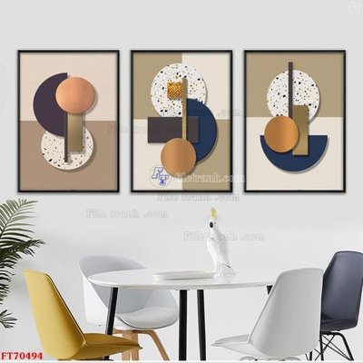 File gốc Tranh treo hiện đại pha lê gương FT70494 (thiết kế) cho in ấn