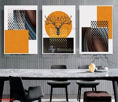 File tranh Tranh treo hiện đại pha lê gương FT70503 (bản gốc) treo phòng ăn