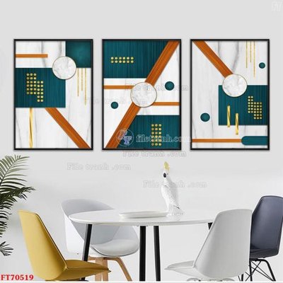 File gốc Tranh treo hiện đại pha lê gương FT70519 (in ấn) màu sắc trung thực