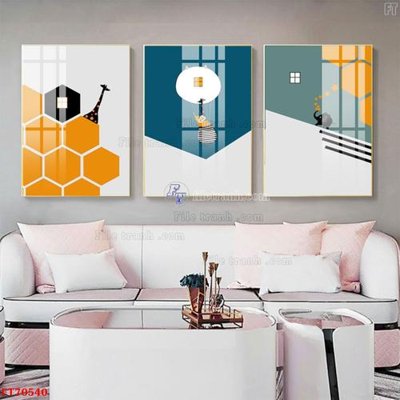 File gốc in ấn Tranh treo hiện đại pha lê gương FT70540 chất lượng vượt trội