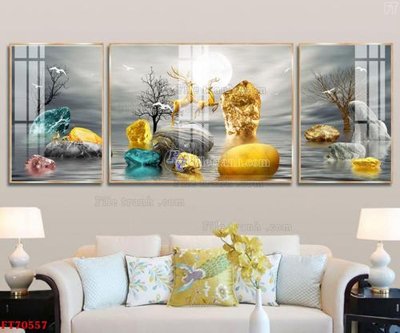 File tranh Tranh treo hiện đại pha lê gương FT70557 (gốc) chủ đề tĩnh vật