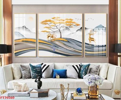 Hình ảnh gốc Tranh treo hiện đại pha lê gương FT70560 (để in khổ lớn)