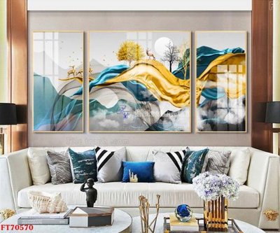 File PSD Tranh treo hiện đại pha lê gương FT70570 (bản gốc) độ phân giải cao