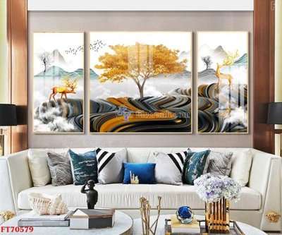 Tải file gốc Tranh treo hiện đại pha lê gương FT70579 (bản PSD) chỉnh sửa được