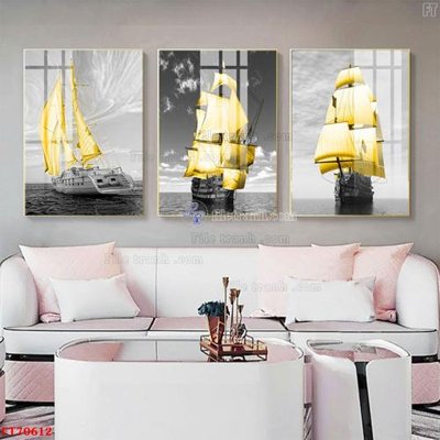 File gốc Tranh treo hiện đại pha lê gương FT70612 (in 3D) cho trang trí