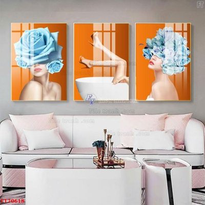 File tranh Tranh treo hiện đại pha lê gương FT70618 (gốc) chủ đề trẻ em