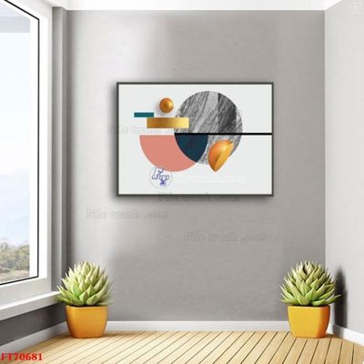 File in trần Tranh treo hiện đại pha lê gương FT70681 (file gốc) phong thủy