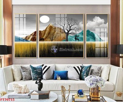 File gốc Tranh treo hiện đại pha lê gương FT70715 (thiết kế) cho in ấn