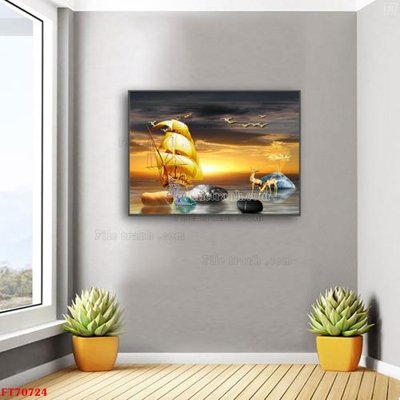 File ảnh Tranh treo hiện đại pha lê gương FT70724 (gốc) in Hiflex