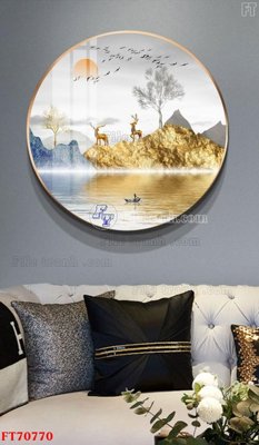 File tranh quảng cáo Tranh treo hiện đại pha lê gương FT70770 (download file gốc)