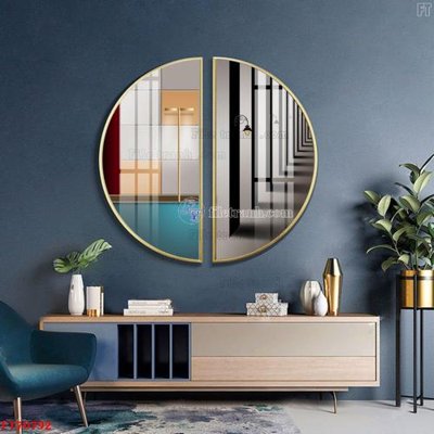 File in mica Tranh treo hiện đại pha lê gương FT70792 (bản gốc) làm vách ngăn